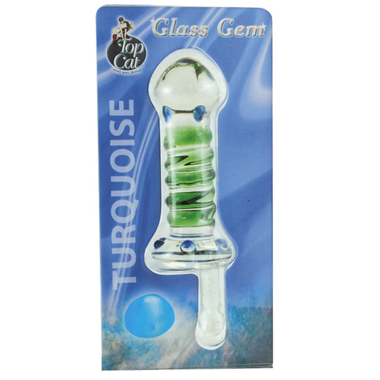 Glass Gem Dildo (Turquoise)