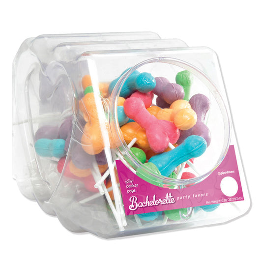 Pipedream Bachelorette Party Favors Jolly Pecker Pops 50-Piece Display Bowl