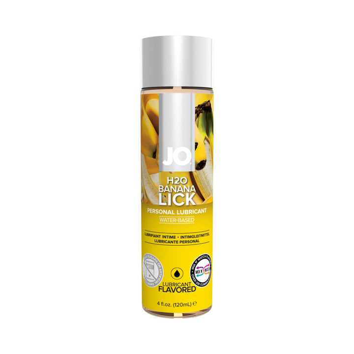 JO H2O Banana Lick Flavored Water-Based Lubricant 4 oz.