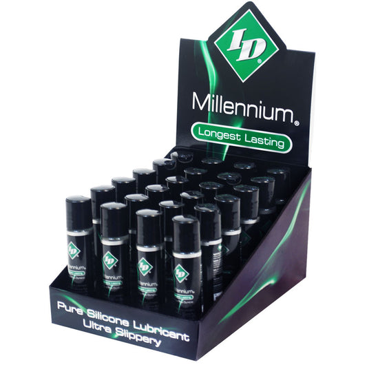 ID Millennium 1 fl oz Counter Display (24) Silicone Lubricant