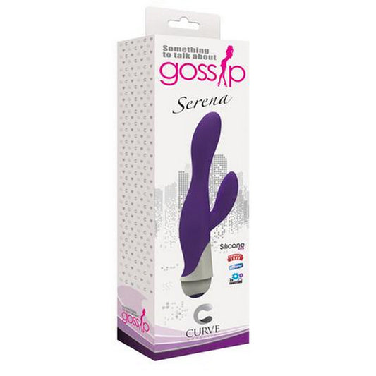 Curve Toys Gossip Serena Waterproof Silicone Dual Stimulation Vibrator Violet