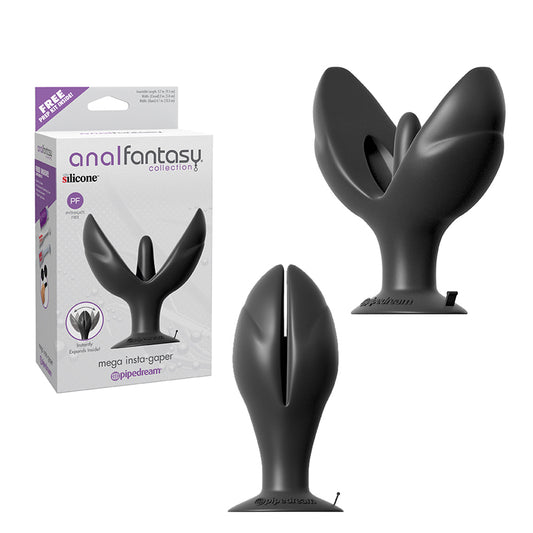 Pipedream Anal Fantasy Collection Silicone Mega Insta-Gaper Expanding Plug Black