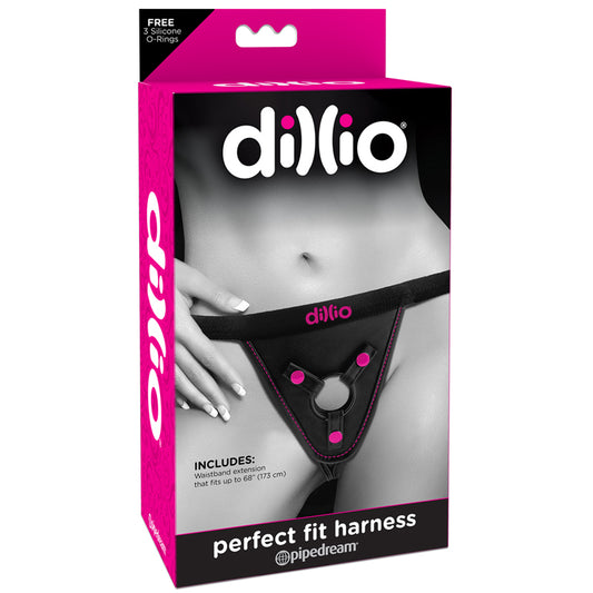 Pipedream Dillio Adjustable Perfect Fit Harness Black/Pink