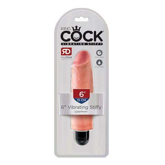 Pipedream King Cock 6 in. Vibrating Stiffy Realistic Dildo Beige