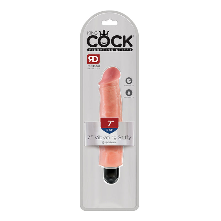 Pipedream King Cock 7 in. Vibrating Stiffy Realistic Dildo Beige