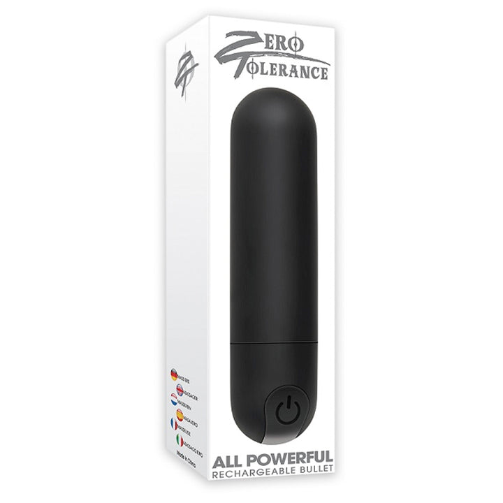 Zero Tolerance All Powerful Rechargeable Bullet Vibrator Black