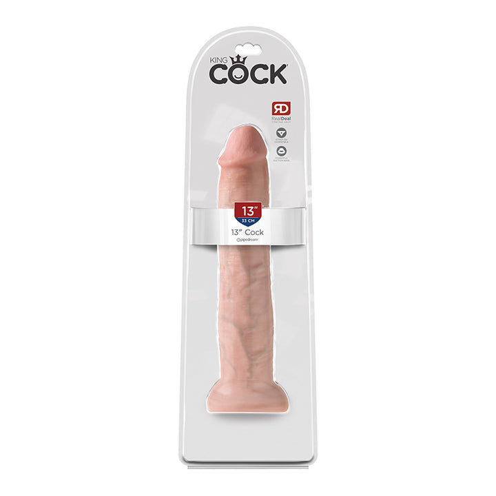 Pipedream King Cock 13 in. Cock Realistic Dildo With Suction Cup Beige