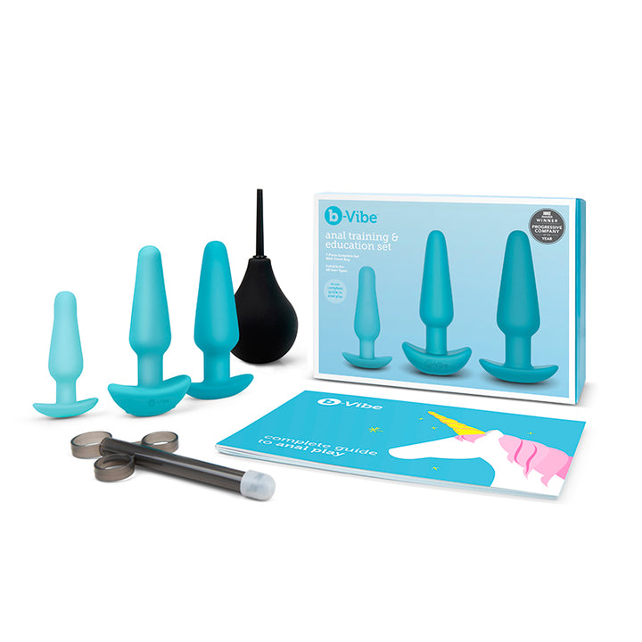 b-Vibe 7-Piece Anal Training & Education Set Teal