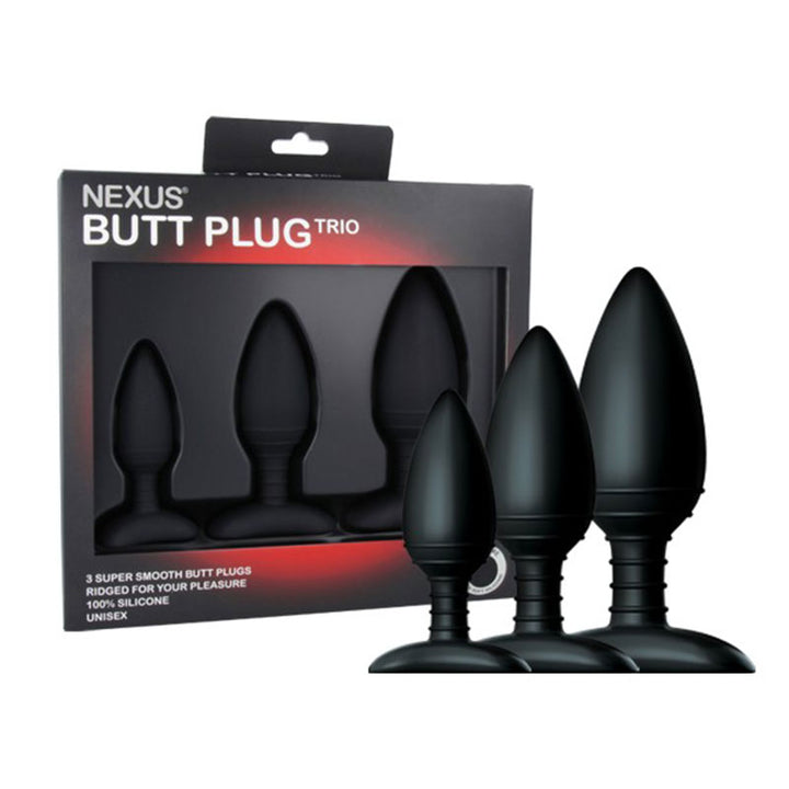 Nexus Butt Plug Trio 3 Silicone Plugs Small Medium Large 