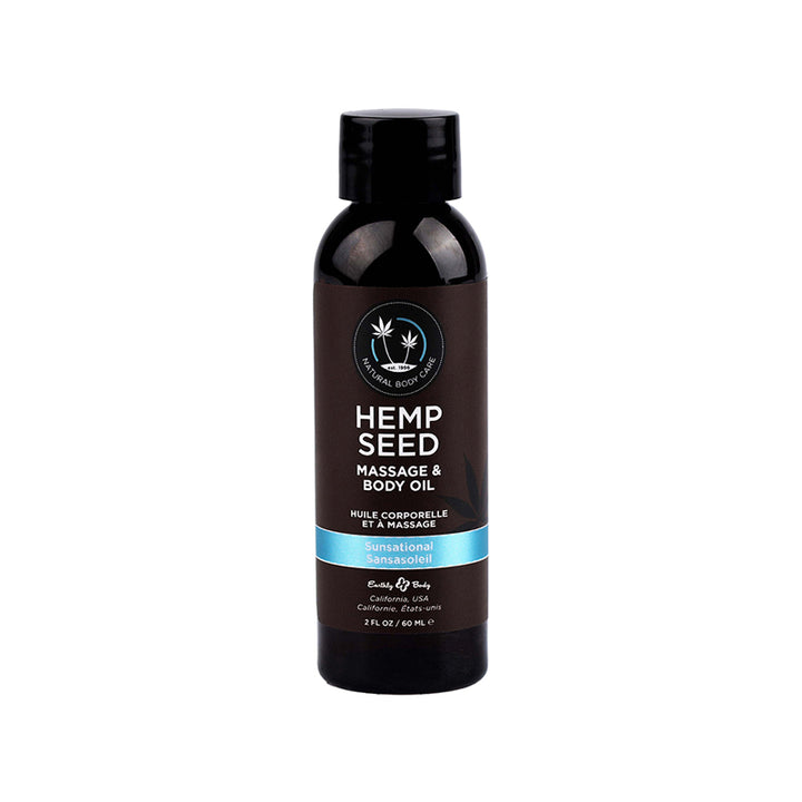 Earthly Body Hemp Massage Oil Sunsational 2 oz.