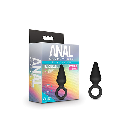 Blush Anal Adventures Platinum Silicone Loop Plug Small Black