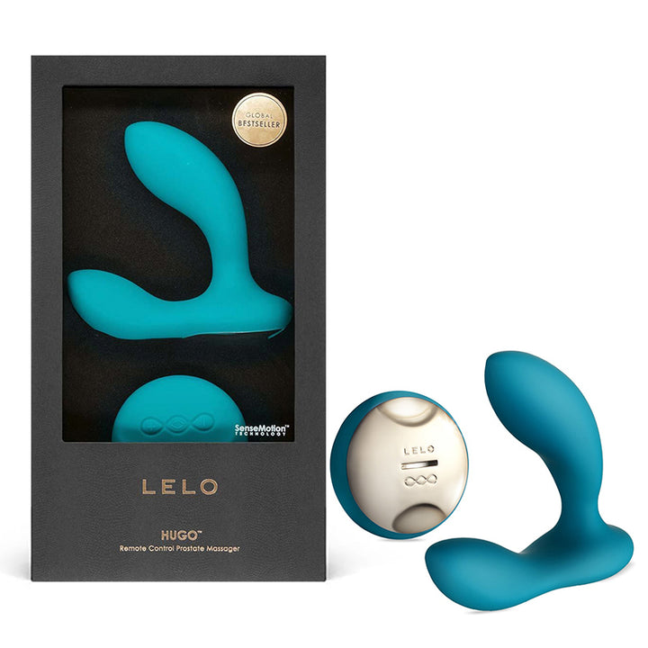 LELO HUGO Rechargeable Remote Control Prostate Vibrator Ocean Blue