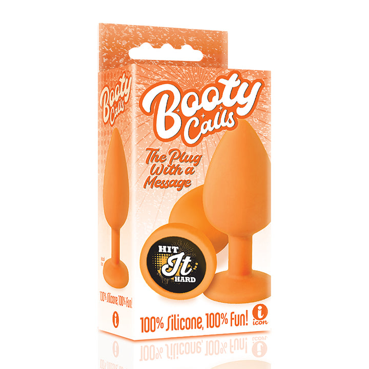 The 9's Booty Calls Silicone Butt Plug Orange Hit It Hard