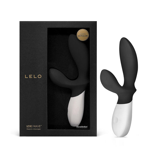 LELO LOKI WAVE Rechargeable Dual Stimulation Prostate Vibrator Obsidian Black