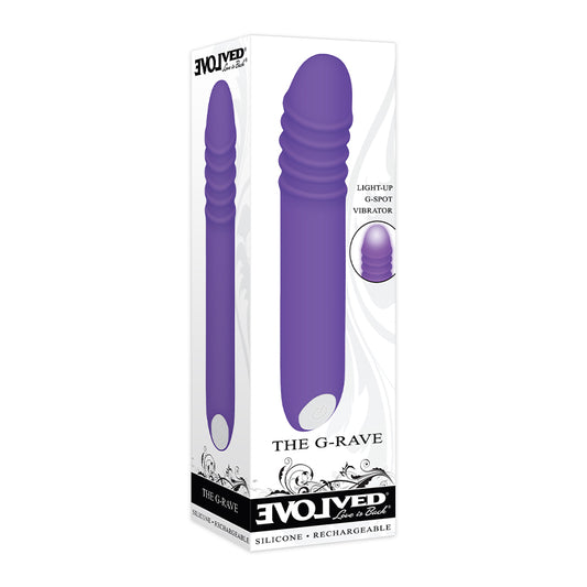 Evolved The G-Rave Light-Up Rechargeable Silicone G-Spot Vibrator Purple