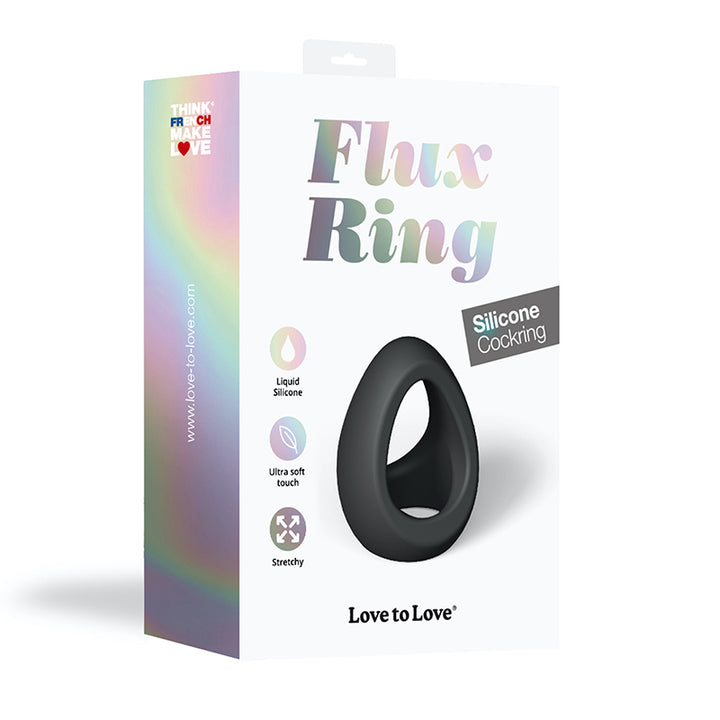 Love to Love Flux Ring Silicone Cockring Noir