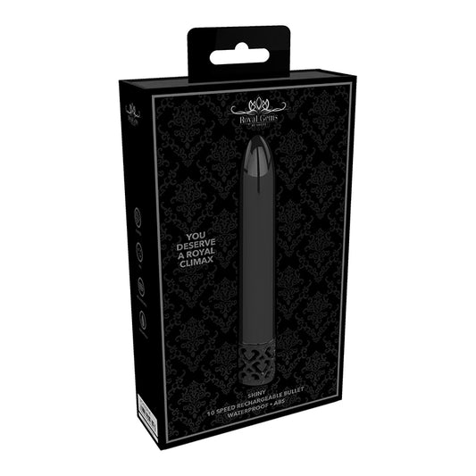 Shots Royal Gems Shiny Rechargeable 10-Speed Bullet Vibrator Gunmetal