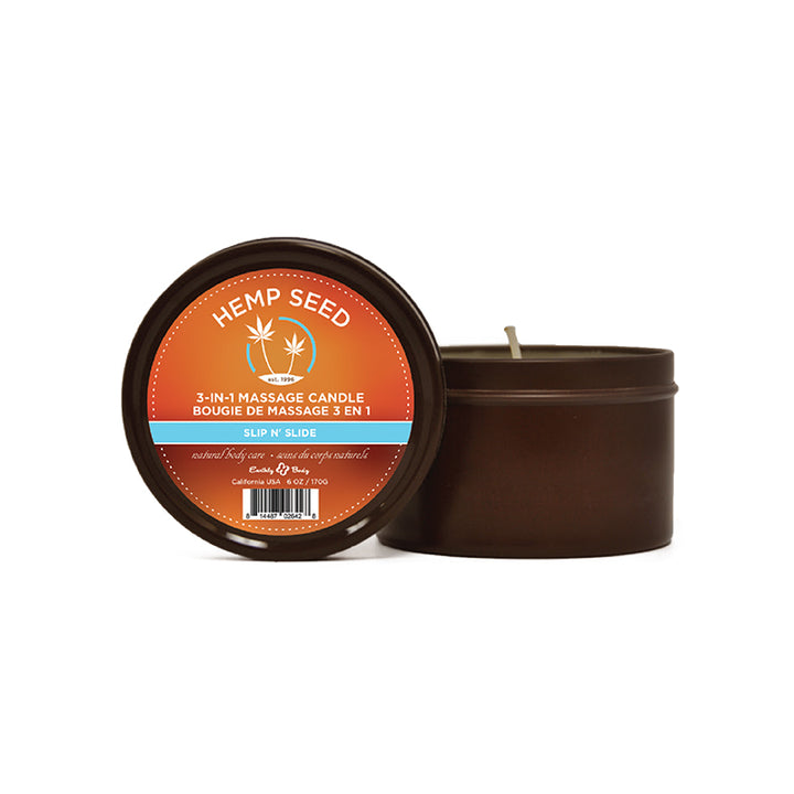 Earthly Body Hemp Seed 3-in-1 Massage Candle Slip 'n' Slide