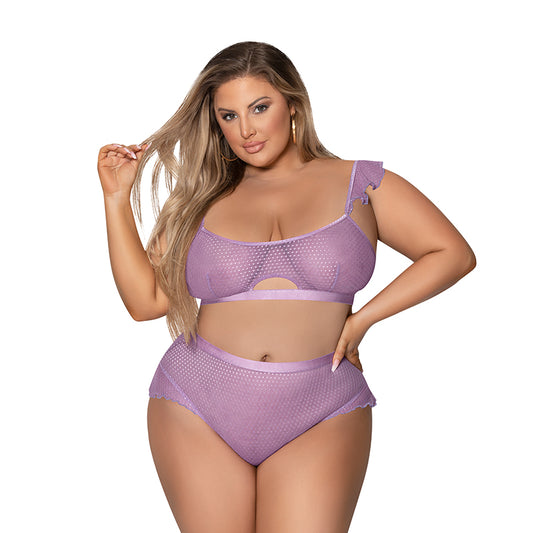 Magic Silk Girl Next Door Bralette & Panty Lilac Queen Size