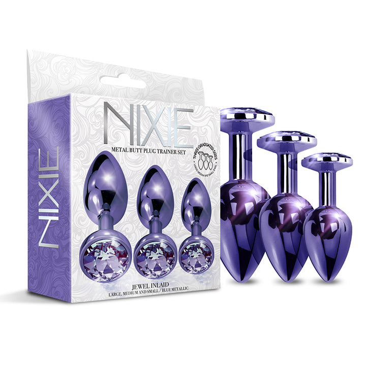 Nixie Metal Butt Plug Trainer Set 3-Piece Purple Metallic