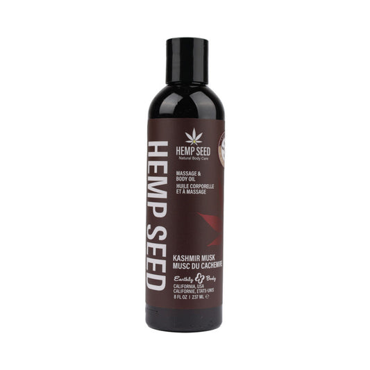 Earthly Body Hemp Seed Massage Oil Kashmir Musk 8 oz.