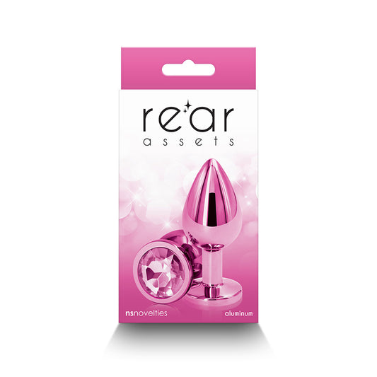 Rear Assets Metal Anal Plug Medium Pink