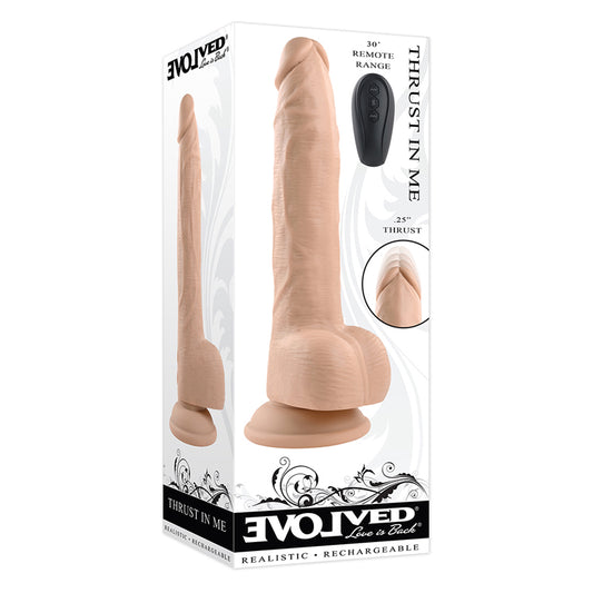 Evolved Thrust In Me Thrusting Vibrating 9.25 in. Dildo Light