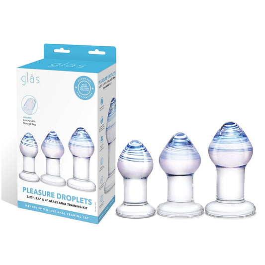 Glas Amethyst Rain 3-Piece Glass Anal Training Kit