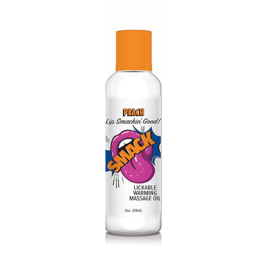 Smack Lickable Massage Oil Peach 2 oz.