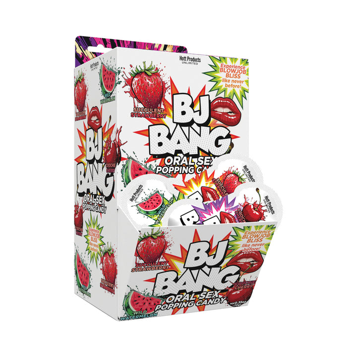 BJ Bang Popping Blow Job Oral Sex Candy Cherry, Watermelon, Strawberry 72 Pcs Display